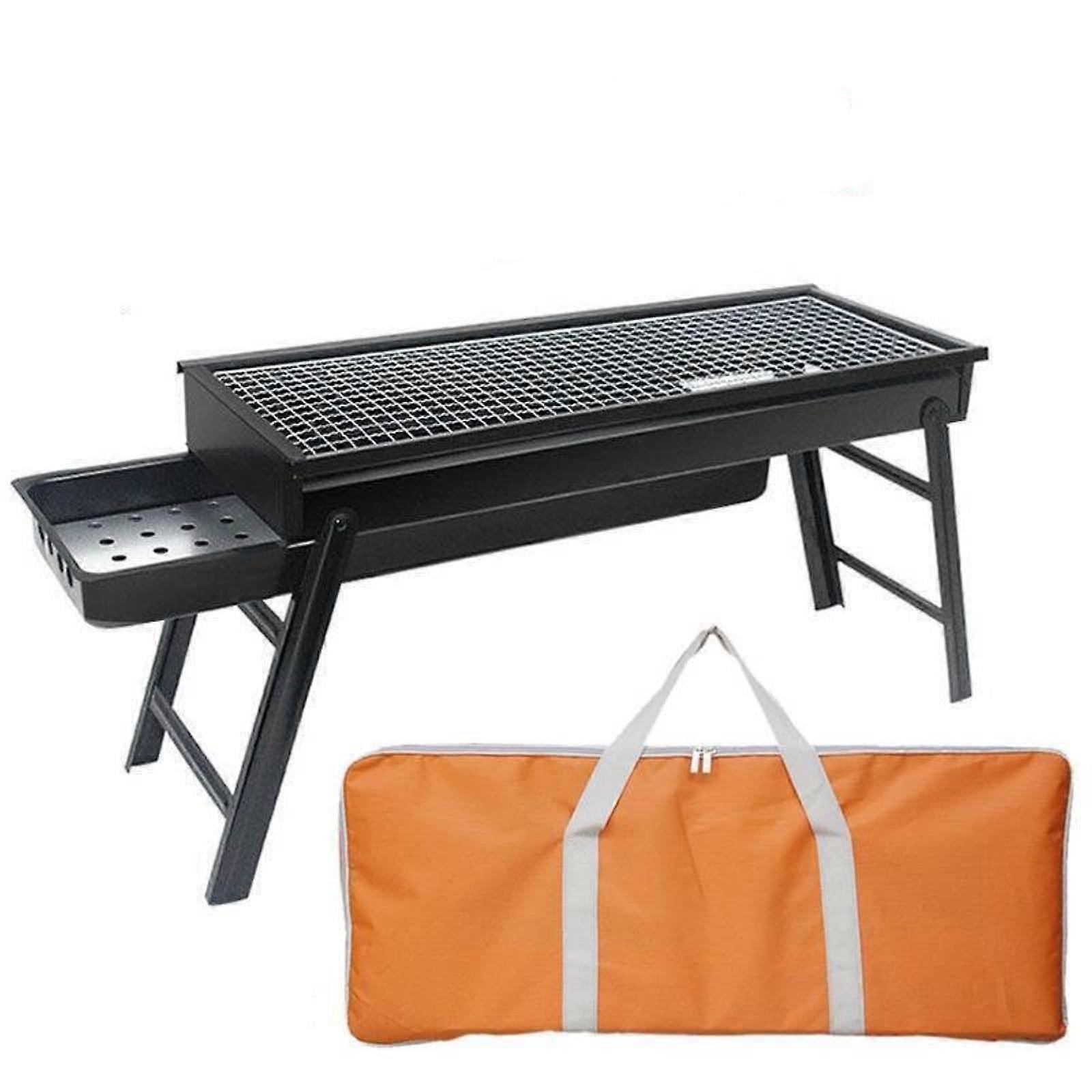 Outdoor Charcoal Grill with Thickened Stable Construction, Folding BBQ for Camping, Picnic, Backyard