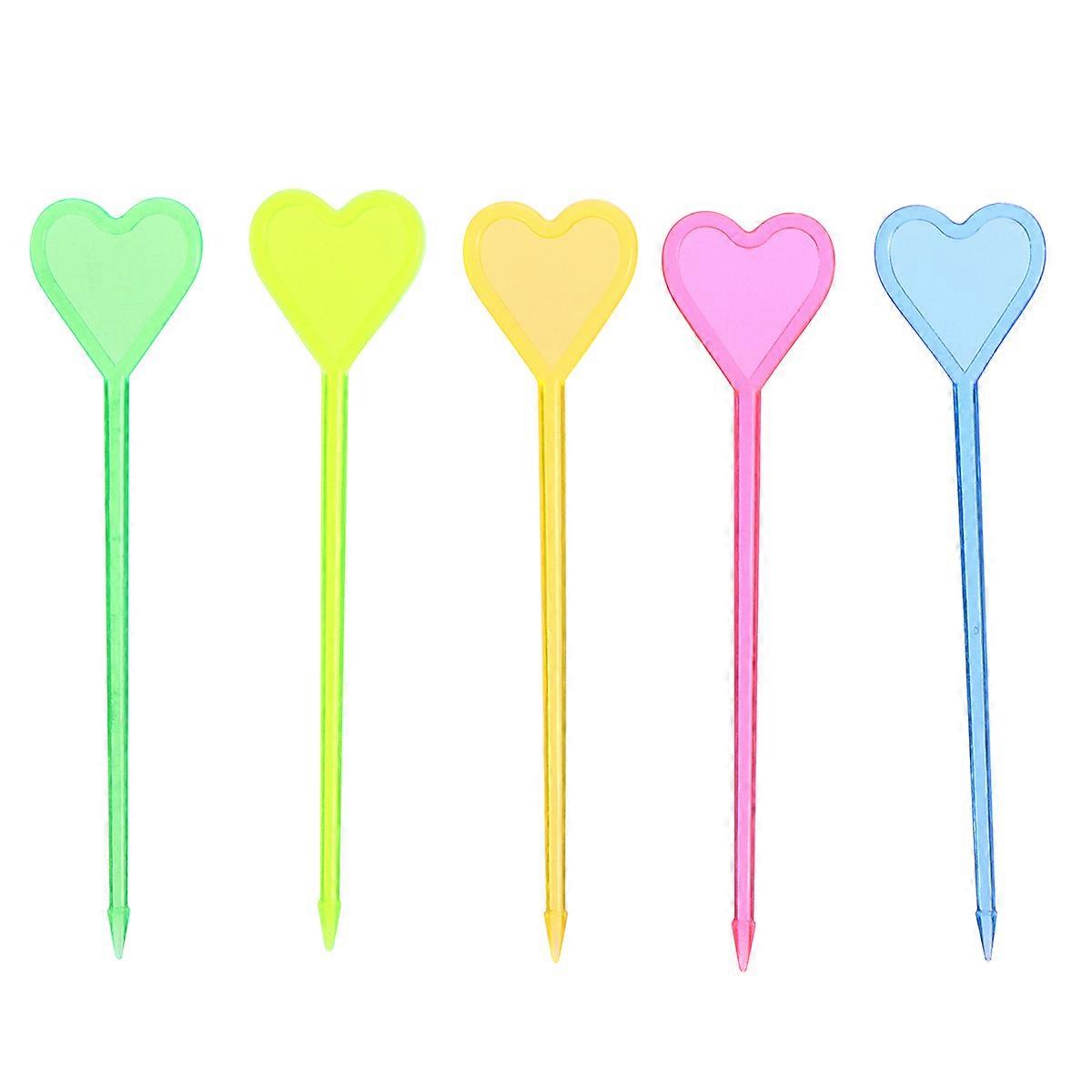 Heart Shape Picks for 50Pcs
