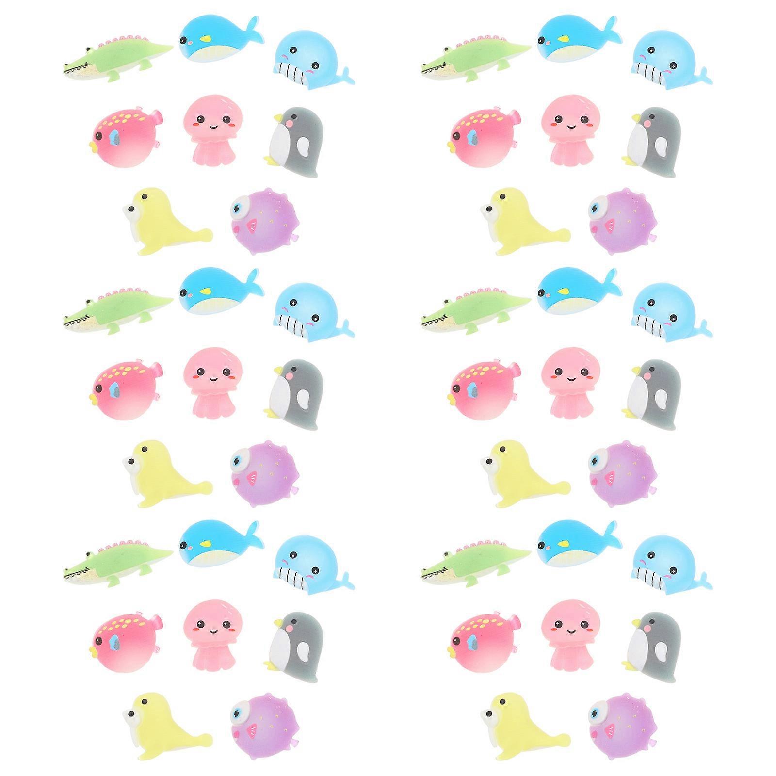 Delicate Phone Shell Decor Resin Animals for DIY Craft 100Pcs