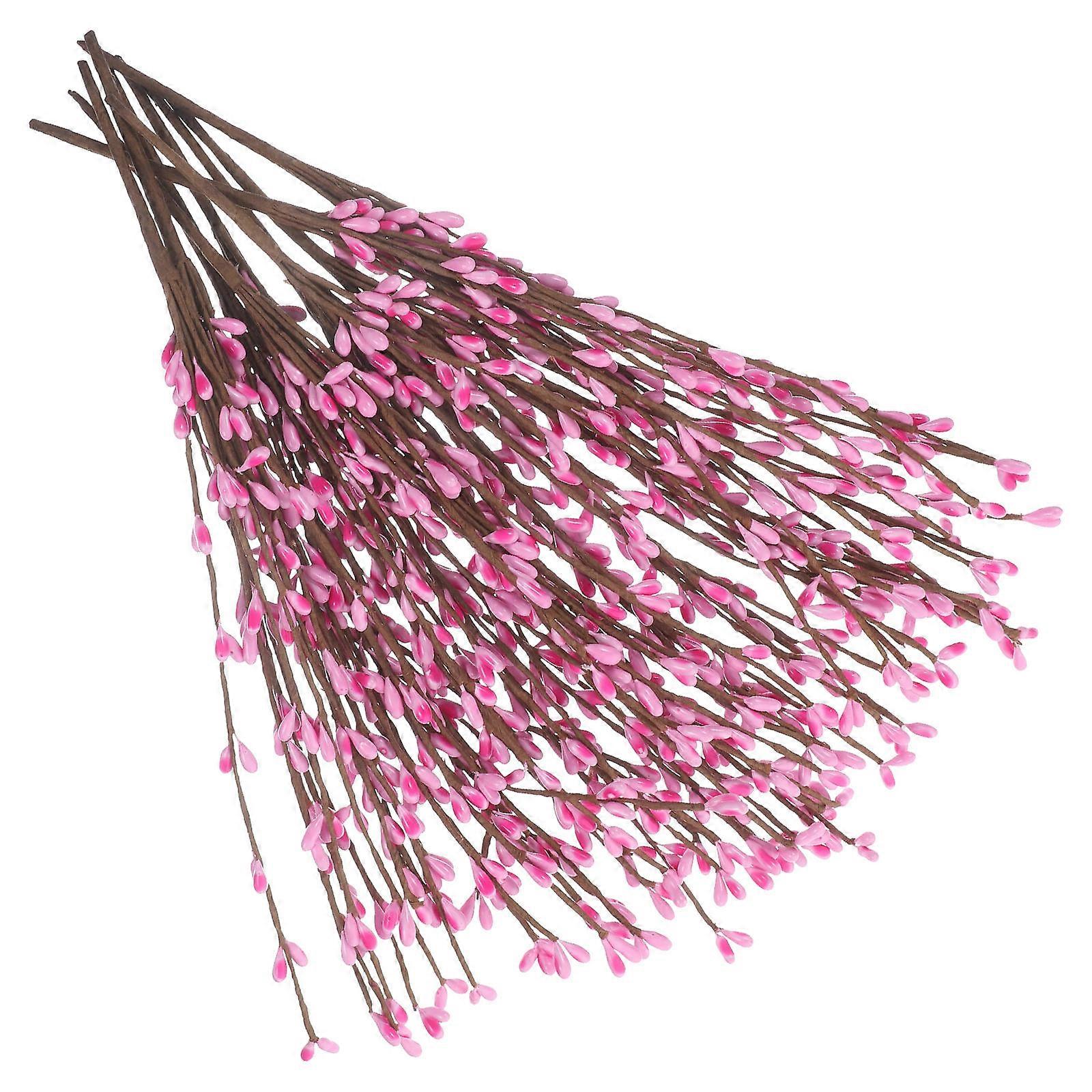 Pink Artificial Berry Branches for Decor with 50Pcs DIY Berry Picks