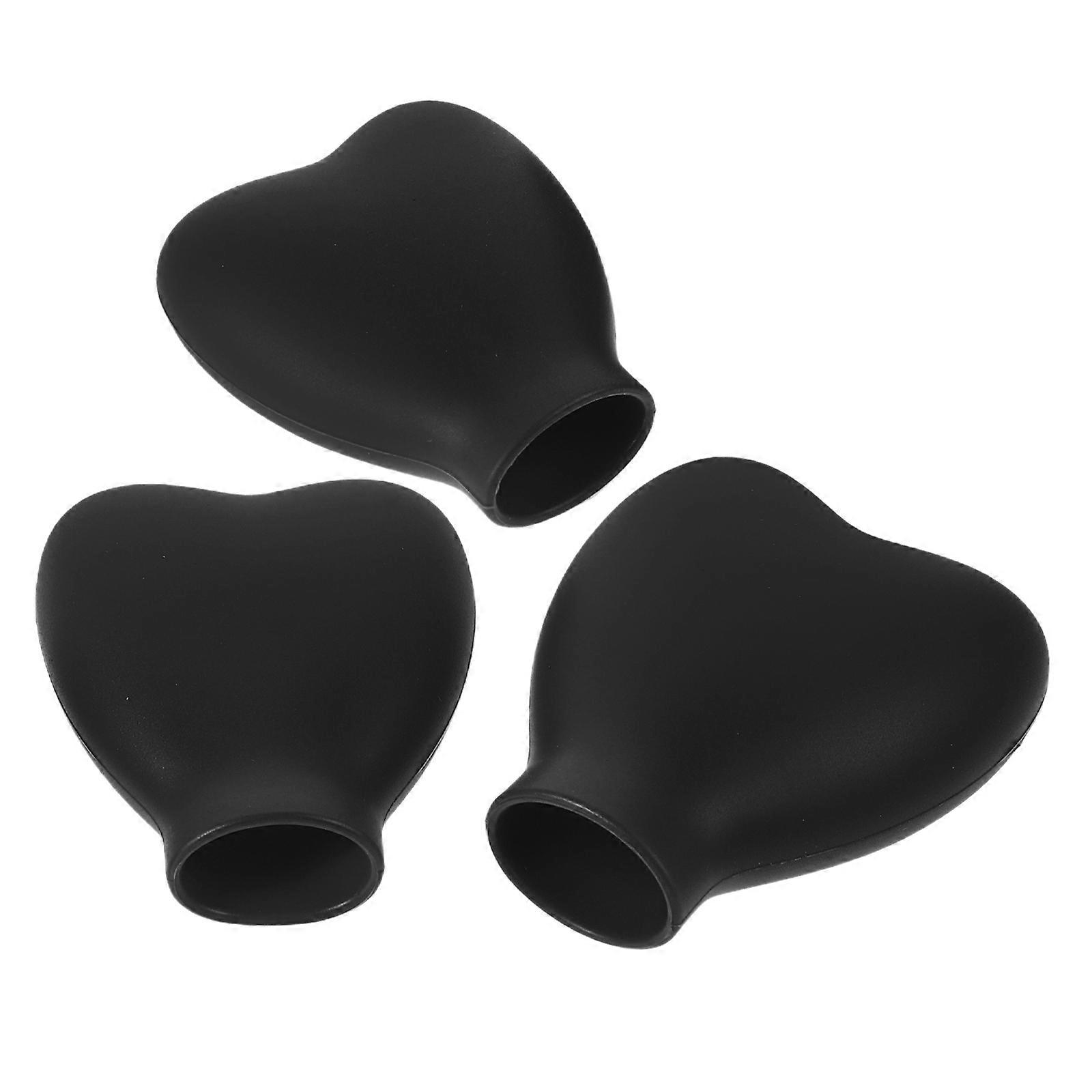 Reusable Silicone Cosmetic Brush Protector Heart Shaped 12Pcs Set