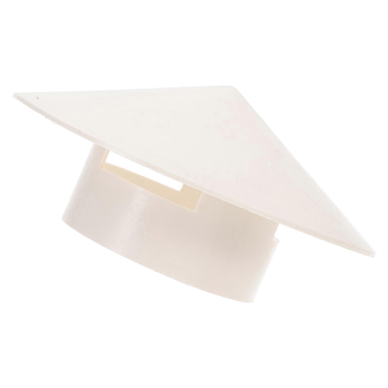 White Plastic Smokestack Protector for Home Use Rainproof and Windproof 1pc