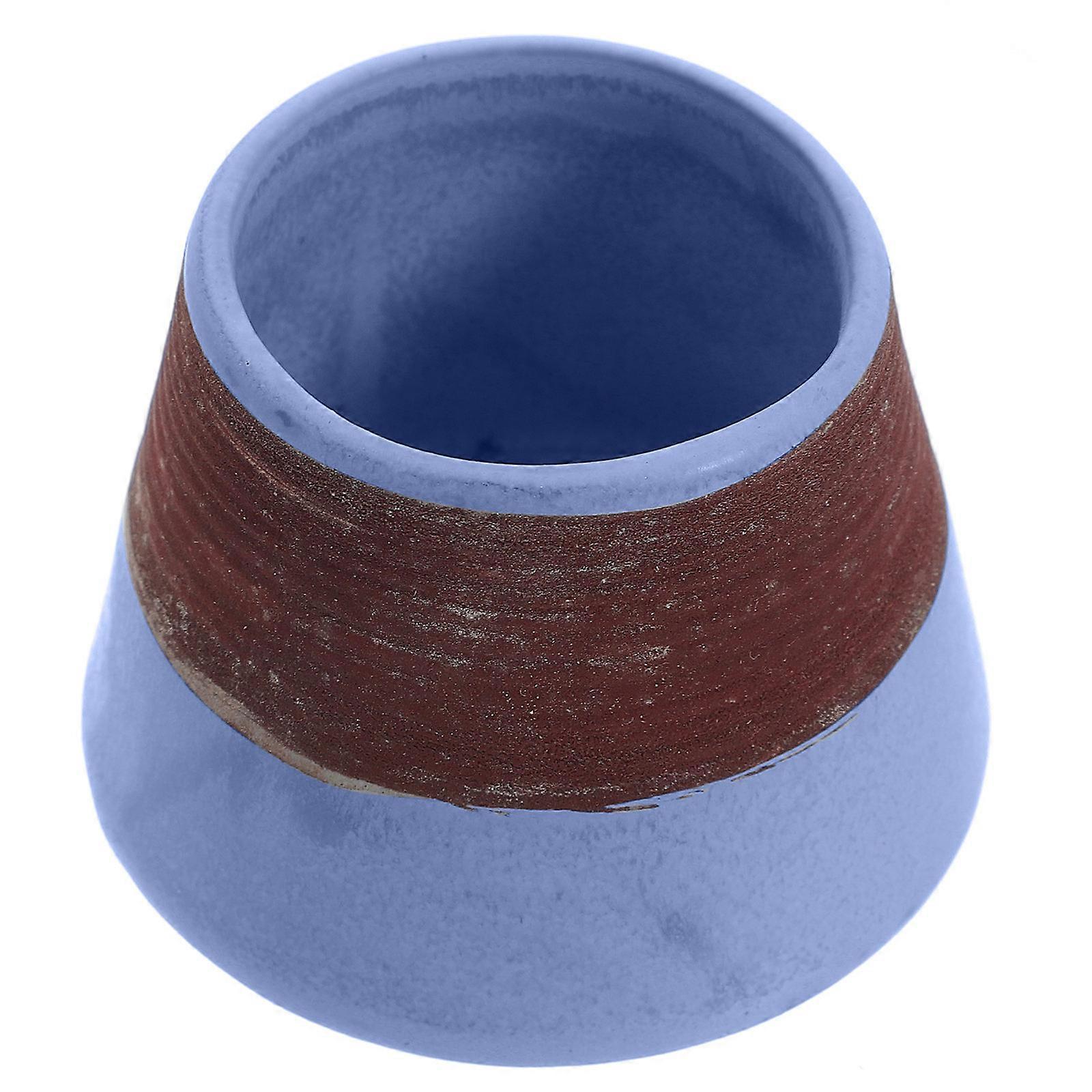 Ceramic Match Holder for Storage Decorative Blue Matchstick Jar