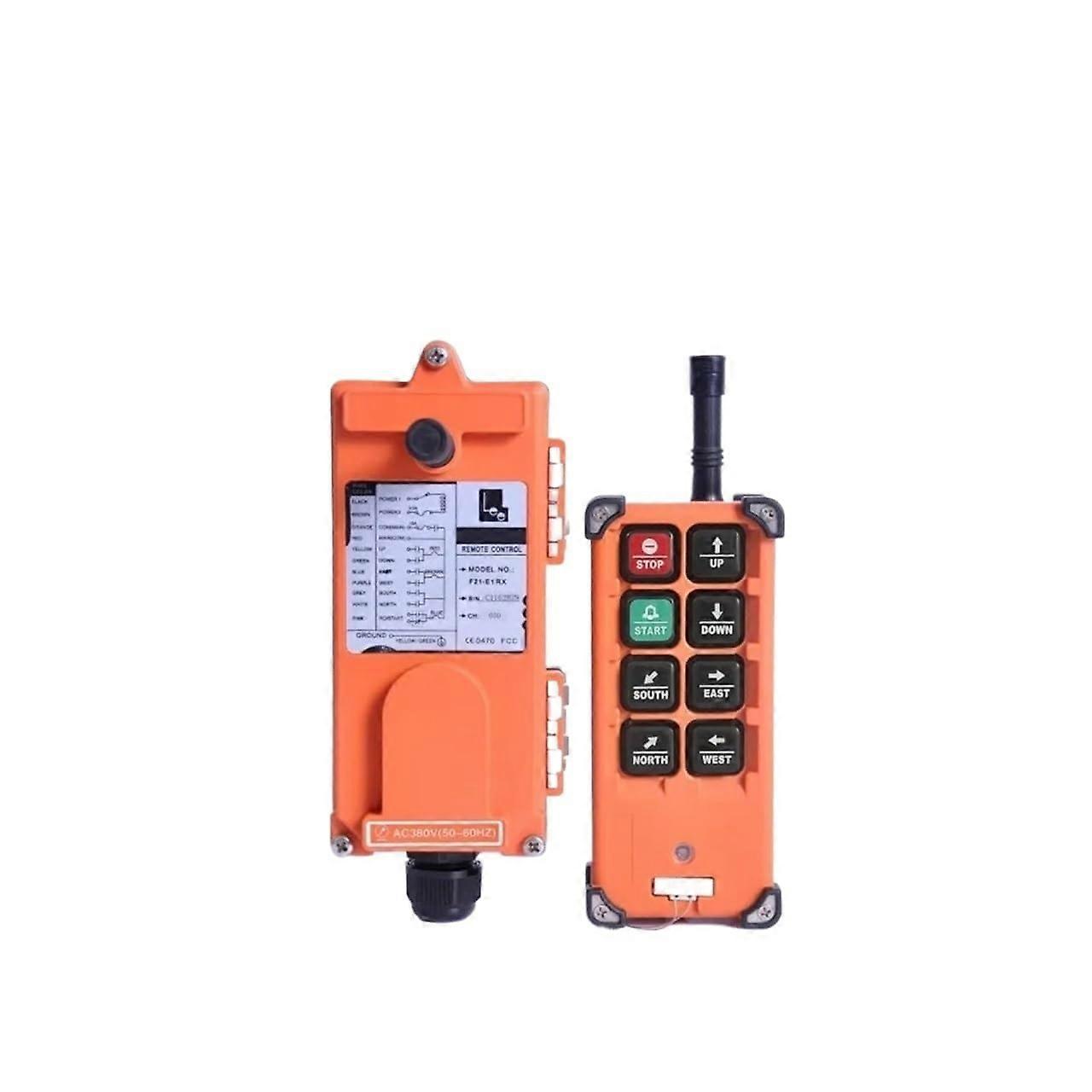 F21E1B Crane Remote Control 8 Button Single Speed 380V Industrial Wireless Hoist Controller