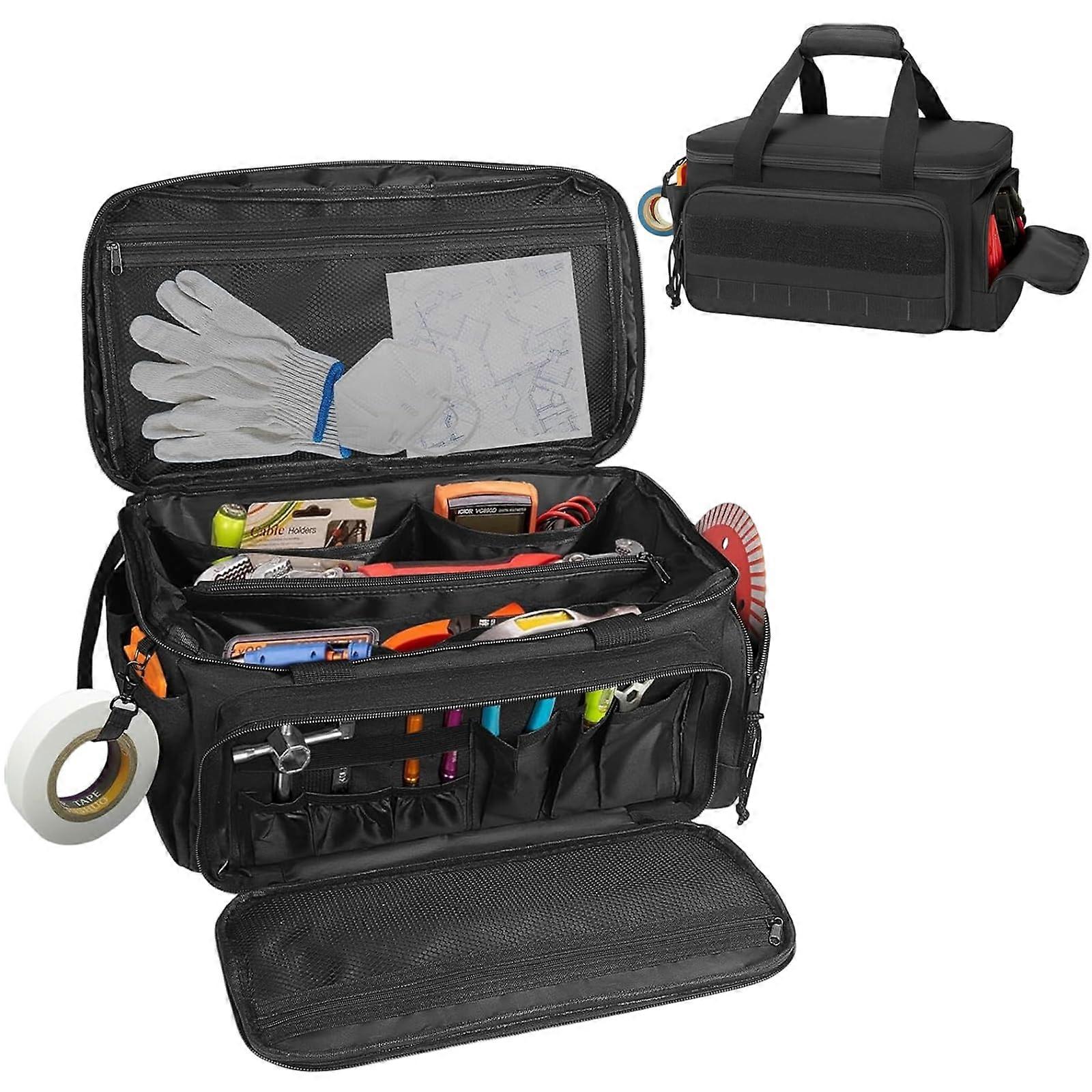 14 Inch Heavy Duty Tactical Tool Bag with MultiPocket Organization and WaterResistant Padded Base