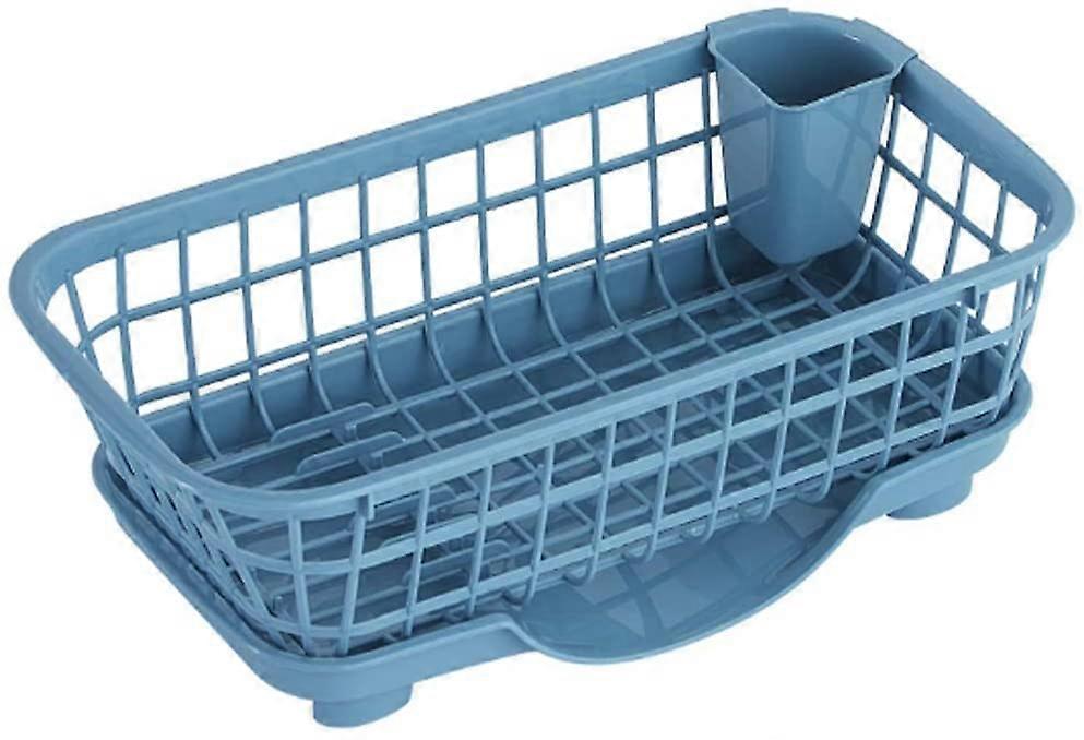 Dish Drying Rack with Drainboard, Durable Single Layer Kitchen Dish Rack with Utensil Holder for Countertop