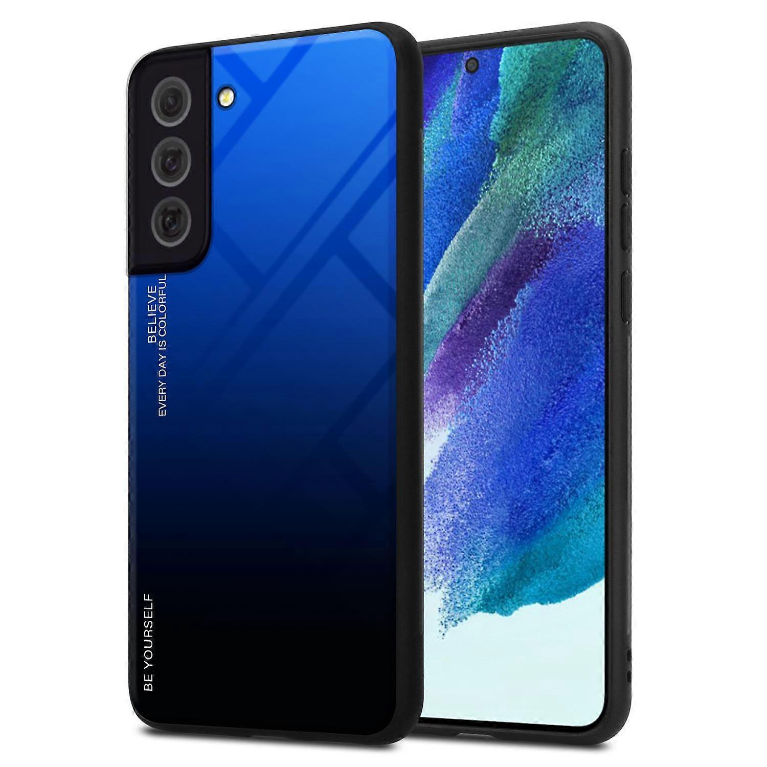 Samsung Galaxy S22 PLUS TPU Case - Back Cover with Protective Glass - Two-Tone