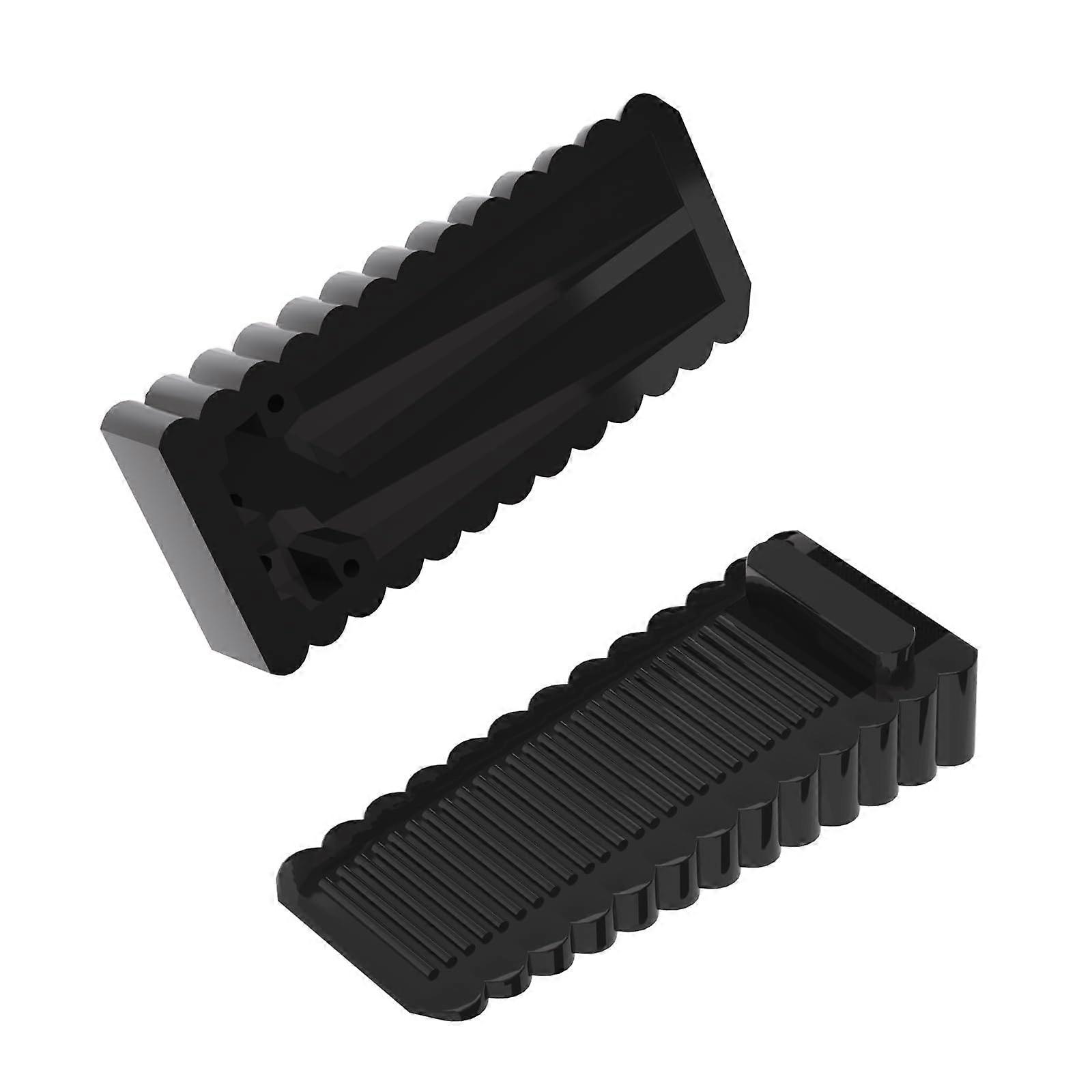 8 Pack NonSlip Rubber Door Stop Wedges for Narrow and Wide Gaps, Stackable Black
