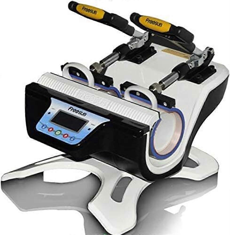 Double Station Mug Heat Press Machine with LED Precision Control, Multi Size Compatibility, UK Plug