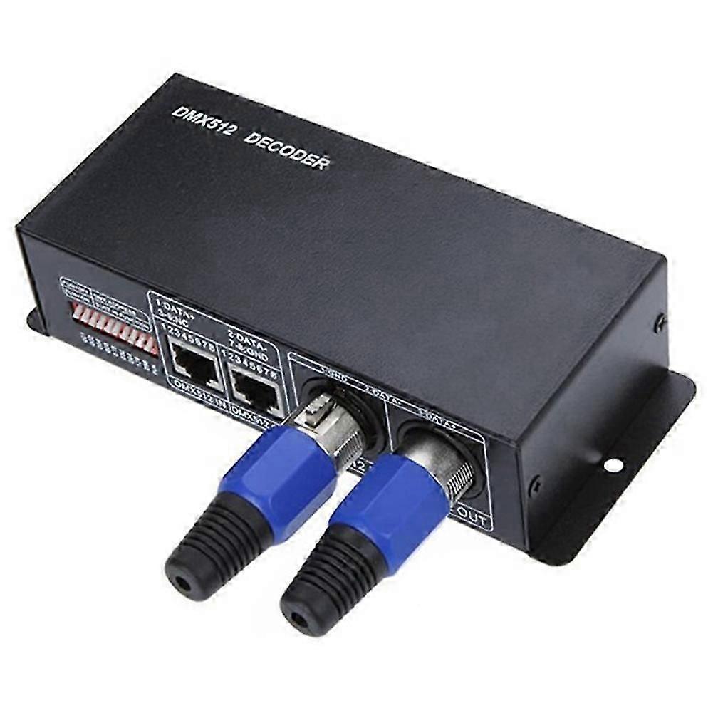 DC 12V-24V 3 Channel DMX Decoder LED Controller for RGB 5050 3528 LED Strip Light Adapter