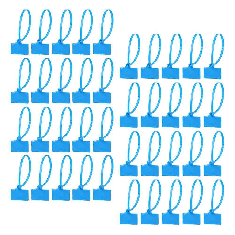 Blue Nylon Cable Ties for Cable Management with Label Tags 120Pcs