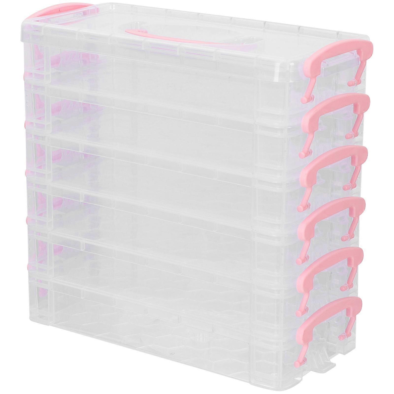 Transparent Pencil Case for Storage Use 1Set Stackable Plastic Pencil Box