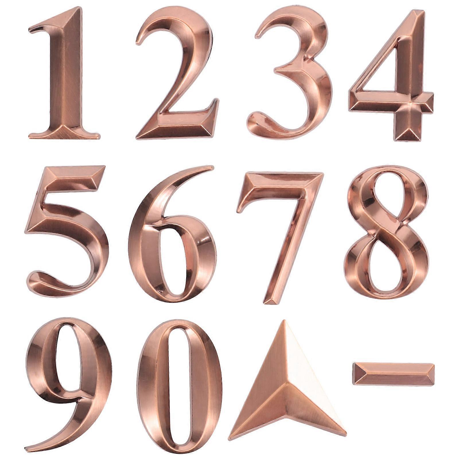 Electroplated Digital Number Sign Wall Decoration for 1Set