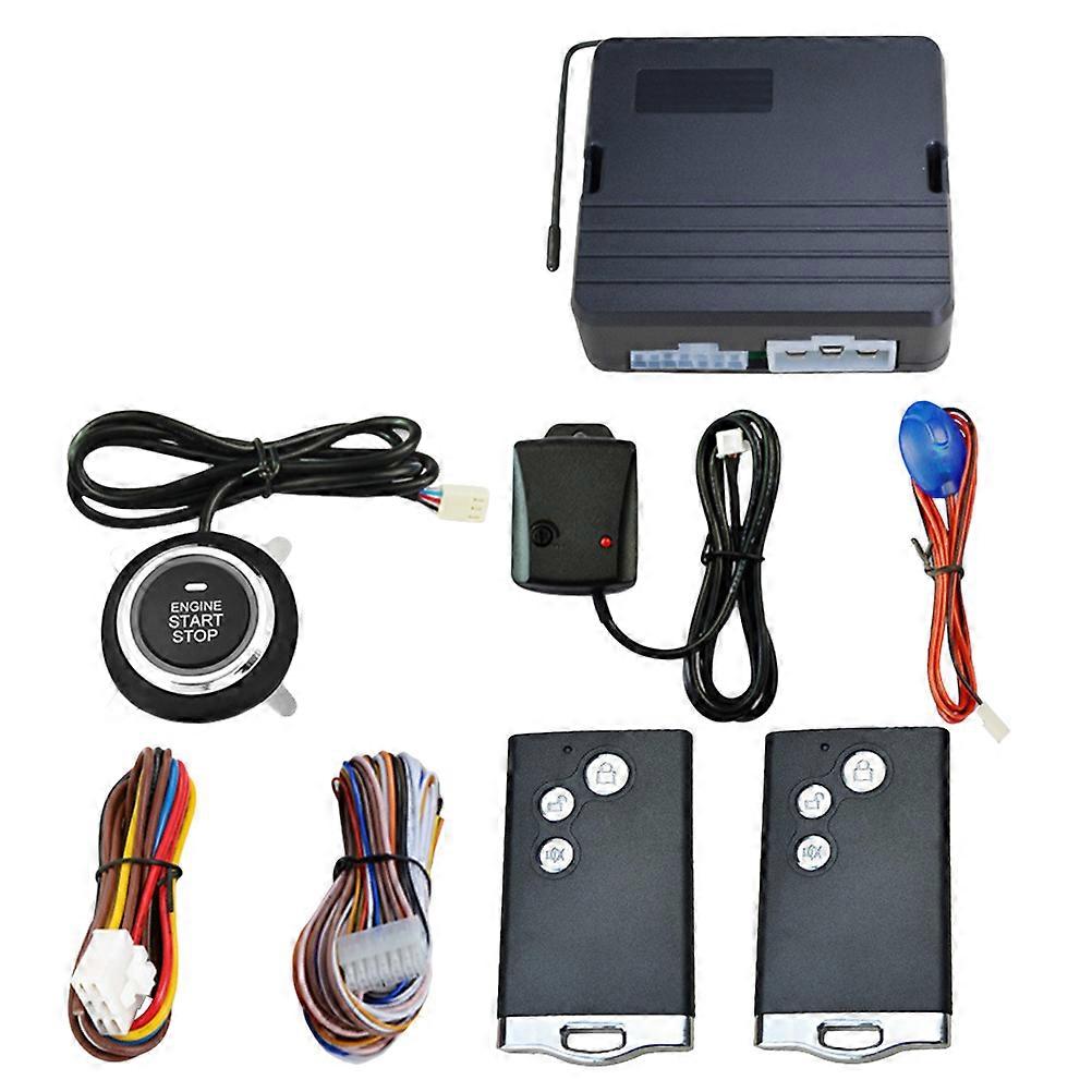 Car Burglar Alarm Ignition Push Remote Control One Button Engine Start