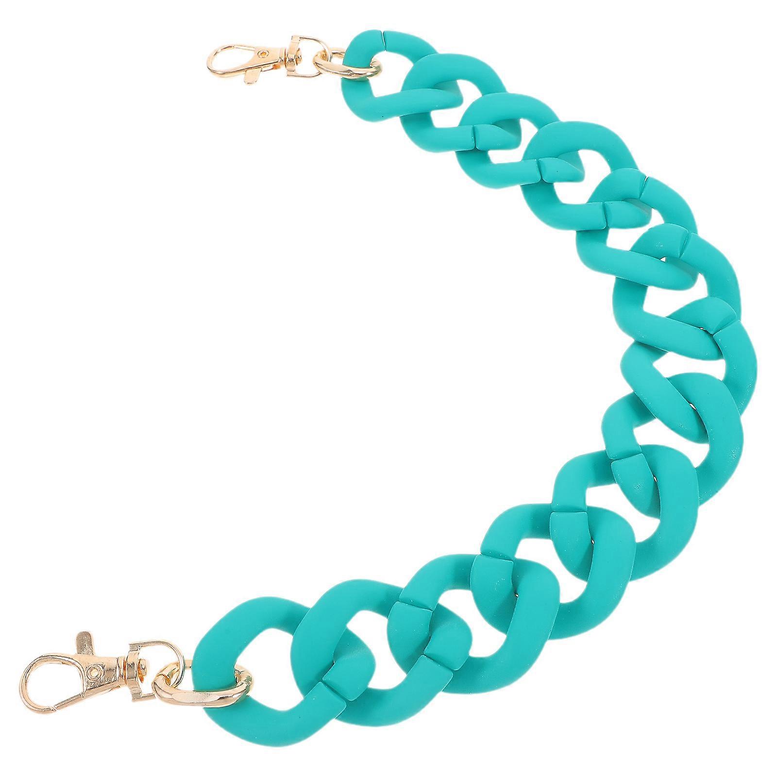Turquoise Acrylic Chain Strap for Handbag Replacement Flat Style