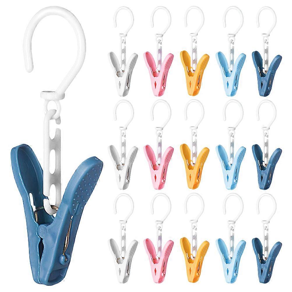 Laundry Hook Clips Drying Hooks Clip for Home Use 30Pcs Assorted Color Plastic
