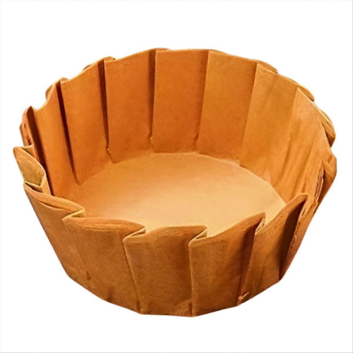 100 Pcs Non-Stick Baking Paper for Basque Cake Brown