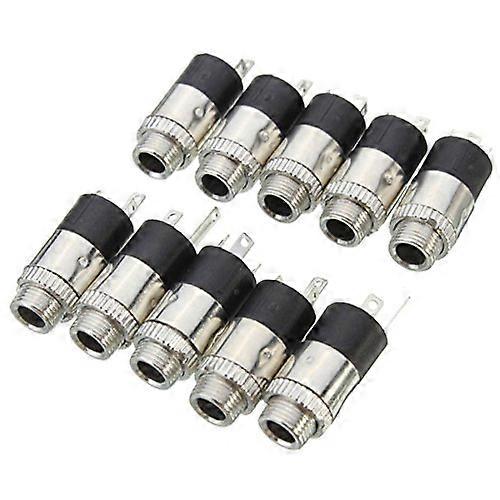10Pcs PJ392 3Pin 3.5mm Stereo Audio Jack Socket with Mounting Nut for Secure Panel Mount