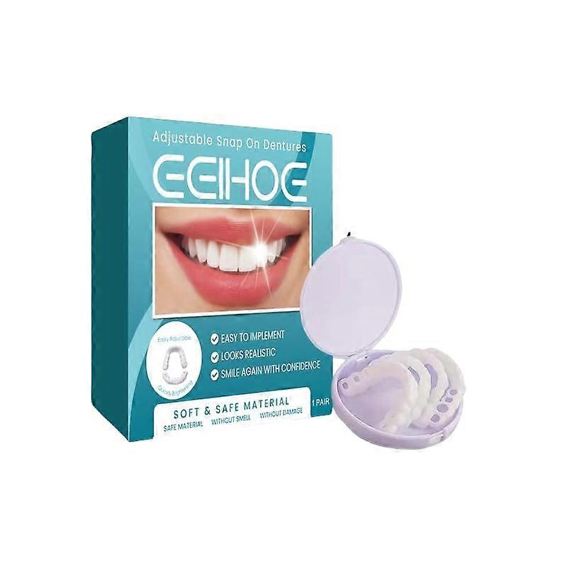 Veneers Temporary Teeth Cover, Adjustable Fit, Moldable False Teeth for Natural Smile