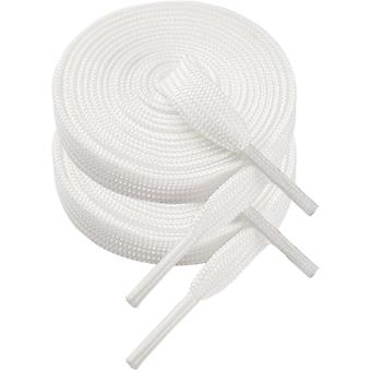 2 pares de cadarços para tênis, 8 mm de largura, cadarços planos para crianças e adultos, cadarços de reposição para calçados esportivos.