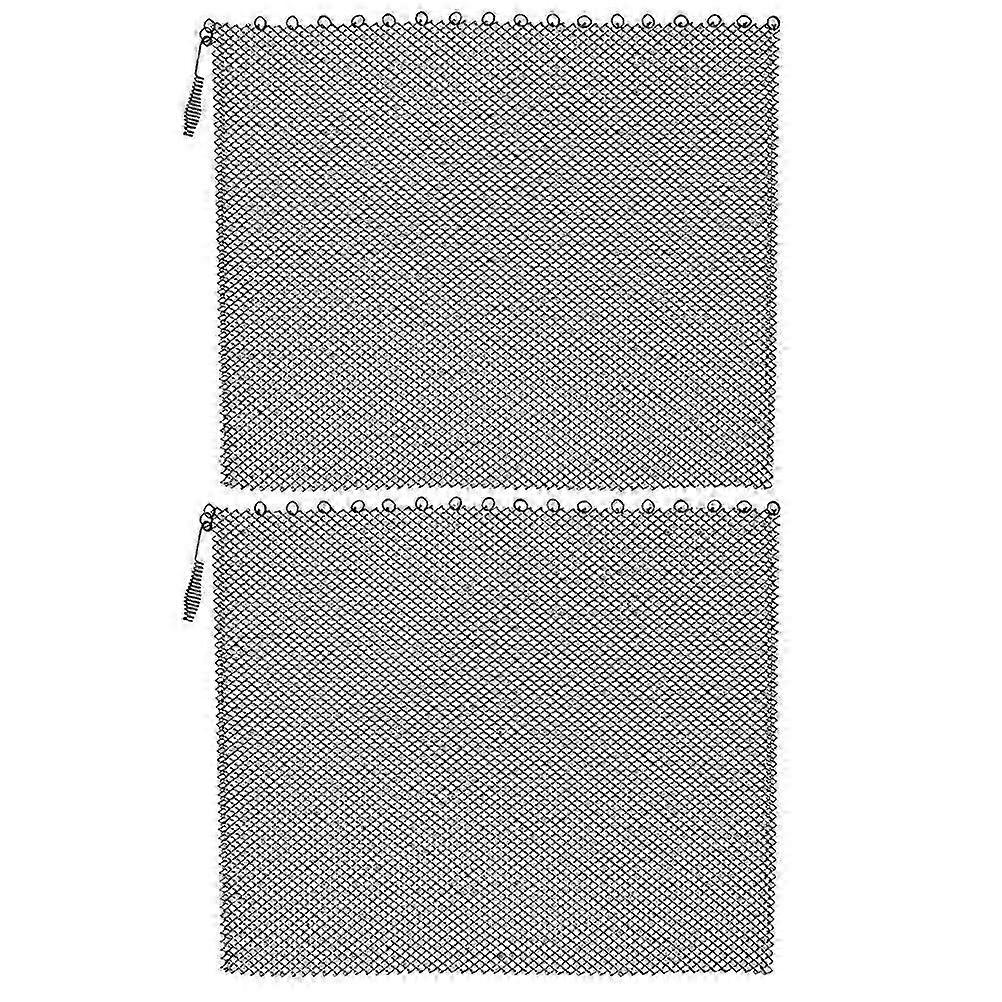 2pcs Fireplace Mesh Screen Panels with Handles