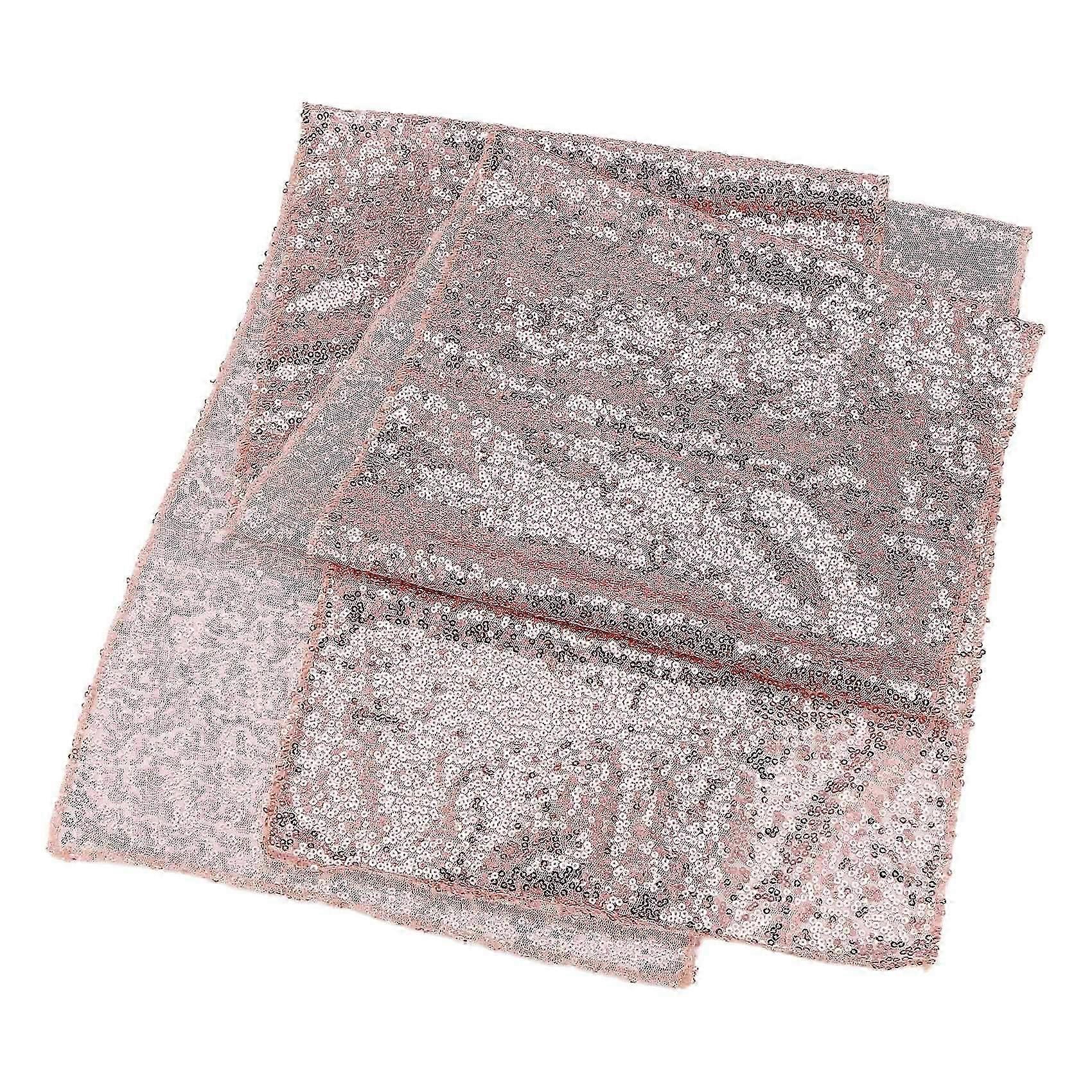Rectangle Sequin Tablecloth Banquet Table Runner Wedding , 1 Gold