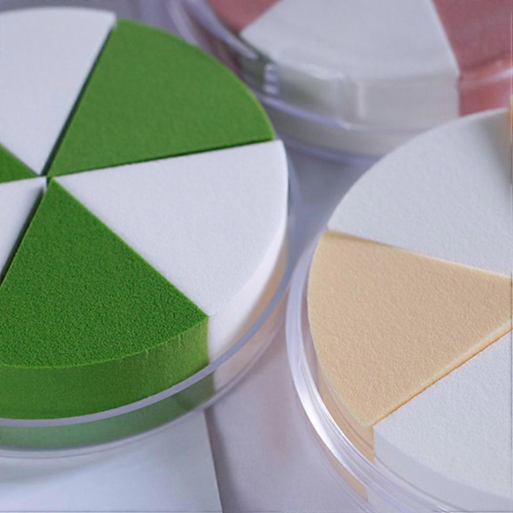 Powder Puff Makeup Sponge for Women Triangular Shape 2Pcs Assorted Color