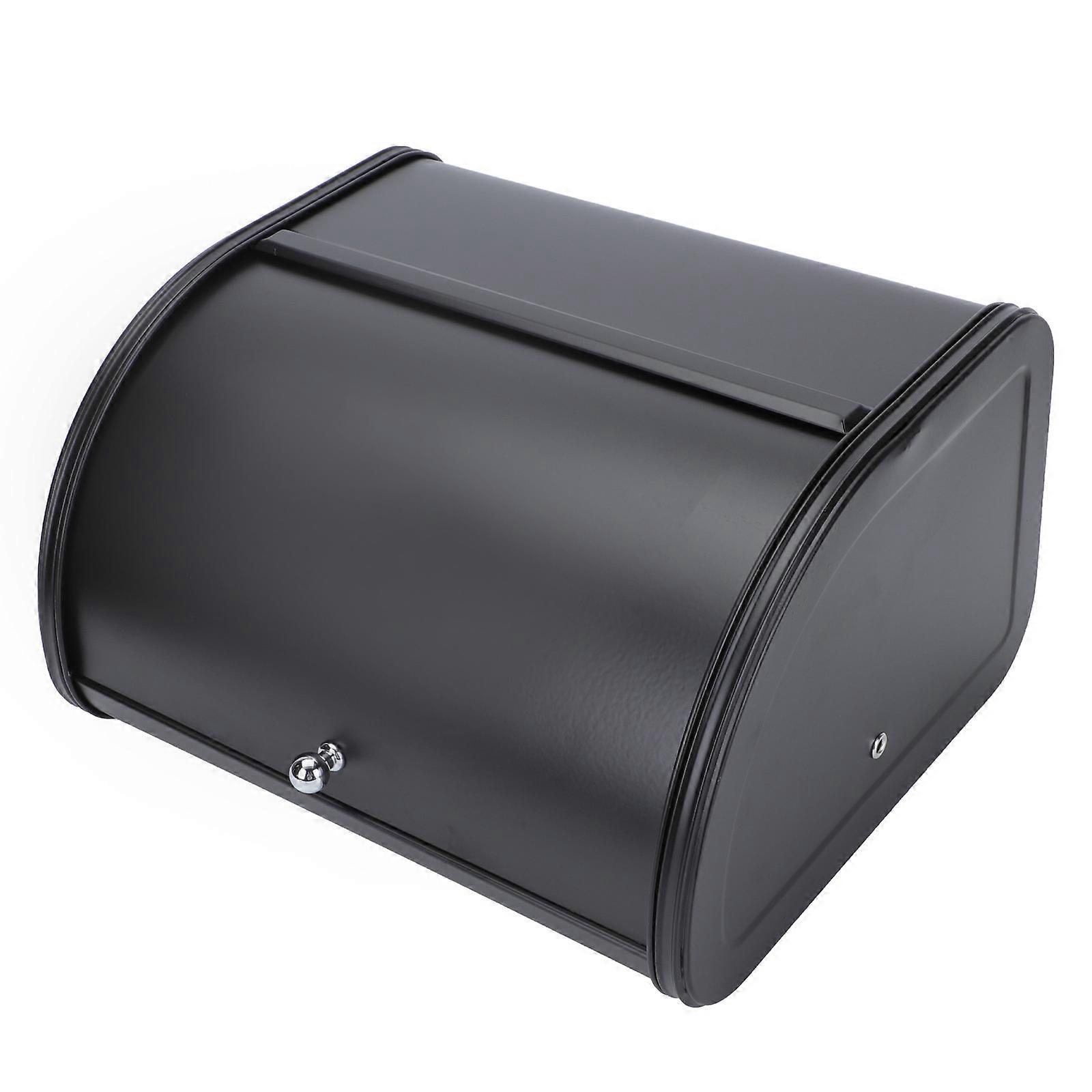 Iron Bread Box for Storage Black Kitchen Bread Holder 1Pcs