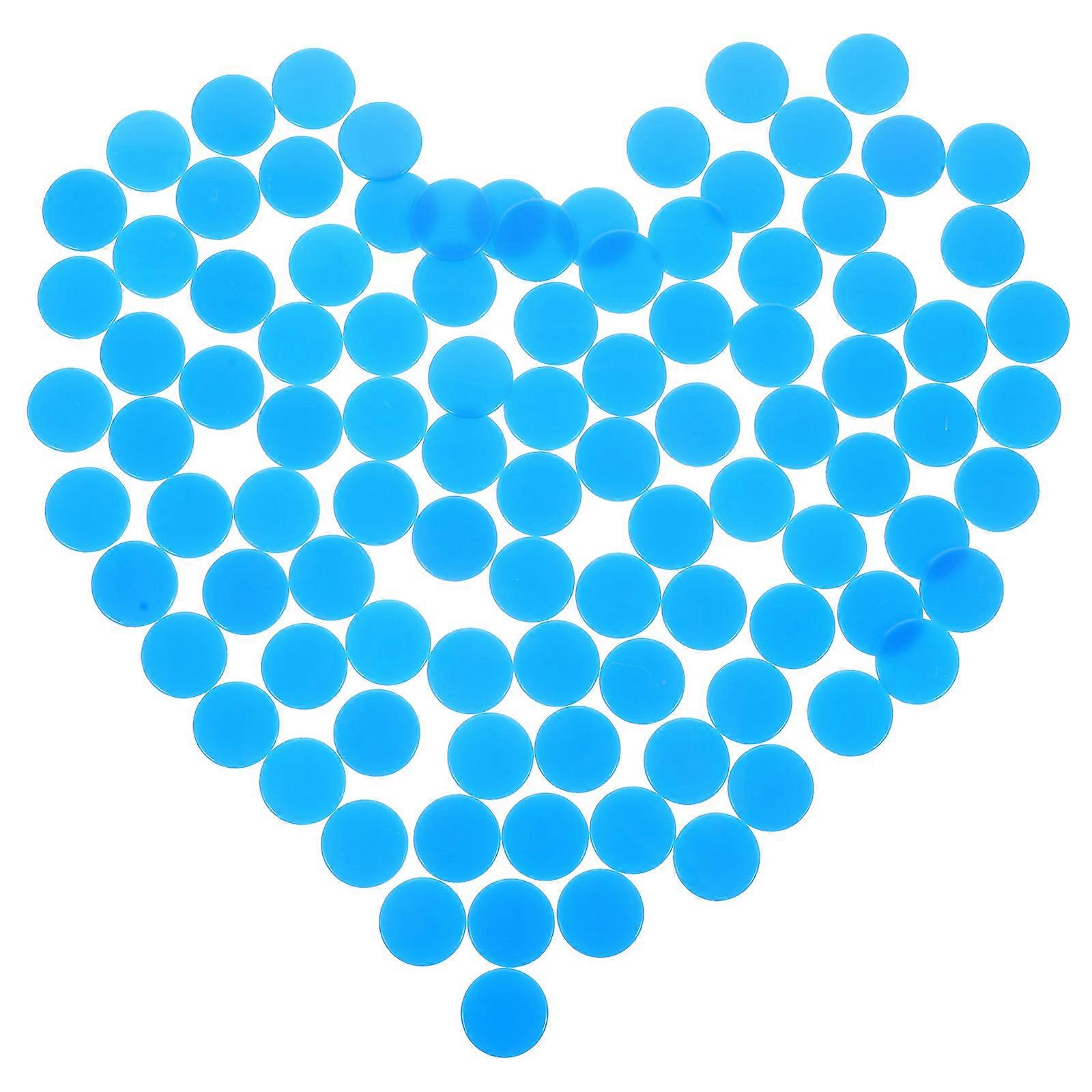 Blue Chips Plastic Markers for Games 100Pcs Counting Chips