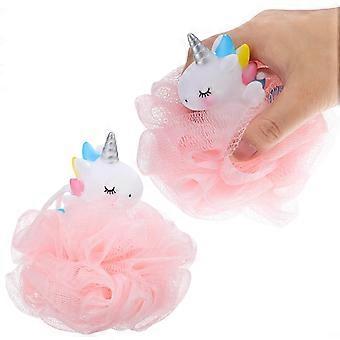 Animal Loofah Bath Sponge for Shower 2Pcs Unicorn Kids Bath Ball