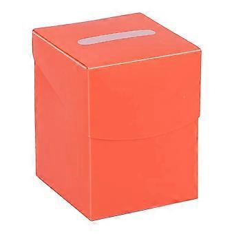 Durable Game Trading Card Holder Box Waterproof Sleek Texture For Travel Friendly Storage Solution Orange