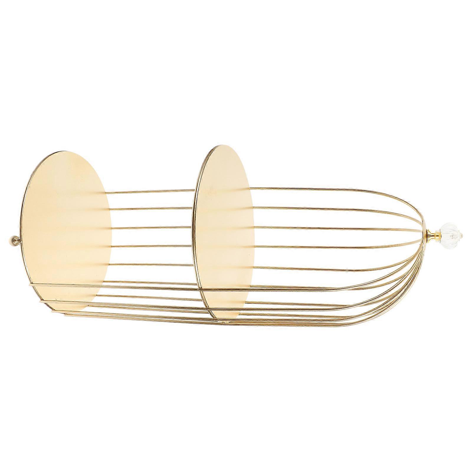 Double Layer Cake Stand for Multi-Function Desert Display Golden Holder