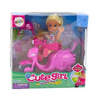 Lean Mini Dolly Puppen Set Roller Helm Rosa