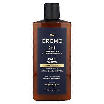 Cremo, 2 in 1 Shampoo & Conditioner, Palo Santo, 16 fl oz (473 ml), 2-Pack