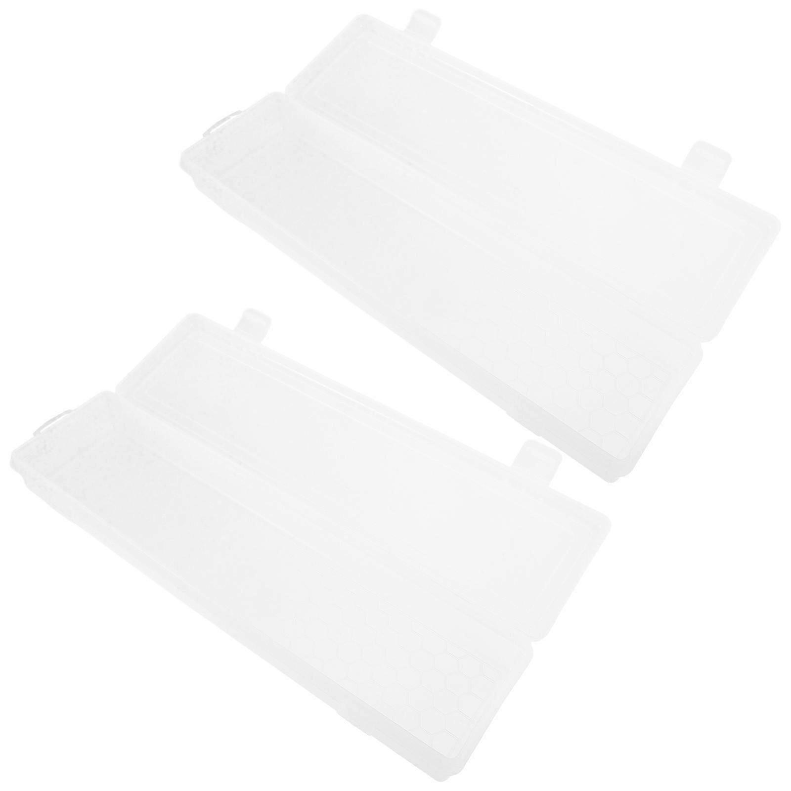 Transparent Box Tool Parts Boxes compatible with Storage Use 2Pcs Plastic Organizer