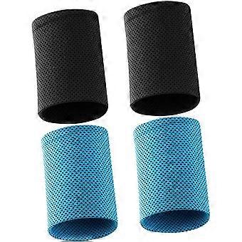 2Pairs Unisex Wrist Cooling Sleeves Breathable Iced Wrist Covers for Sports Outdoor Activities and Hot Weather Lightweight Protective Cover for Men an