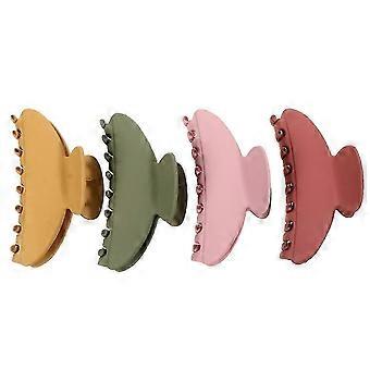 4pcs Large Hair Claw Clips - Durable Acrylic Barrettes for All Hair Types
