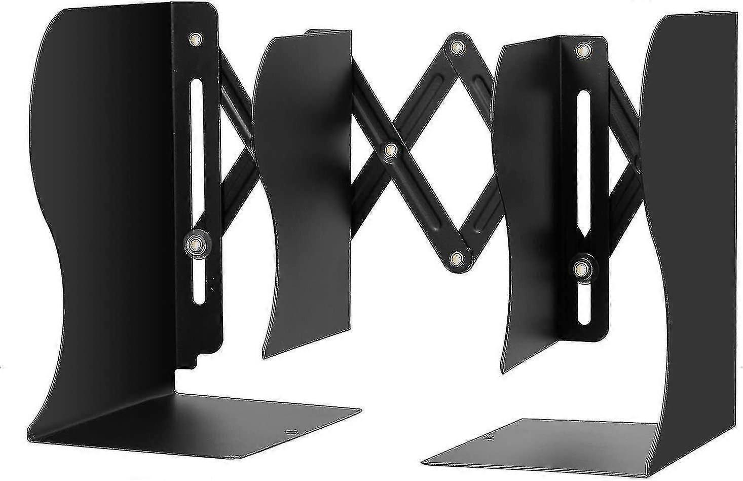 Adjustable Metal Bookends - Expandable Stand For Bookcases