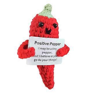 Handmade Doll Pendant Woolen Pumpkin Chilli Crochet Delicate Touch Comfortable Deformation-resistant Elastic Doll