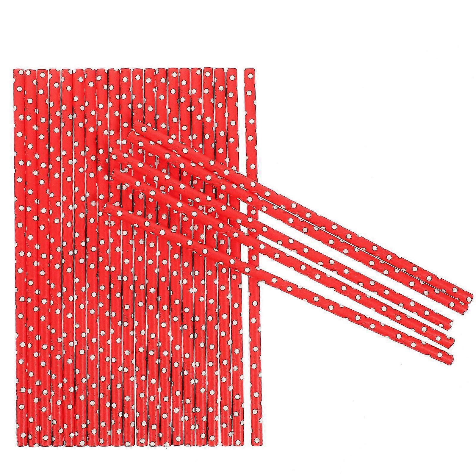 Paper Degradable Drinking for Party Use 100Pcs Red