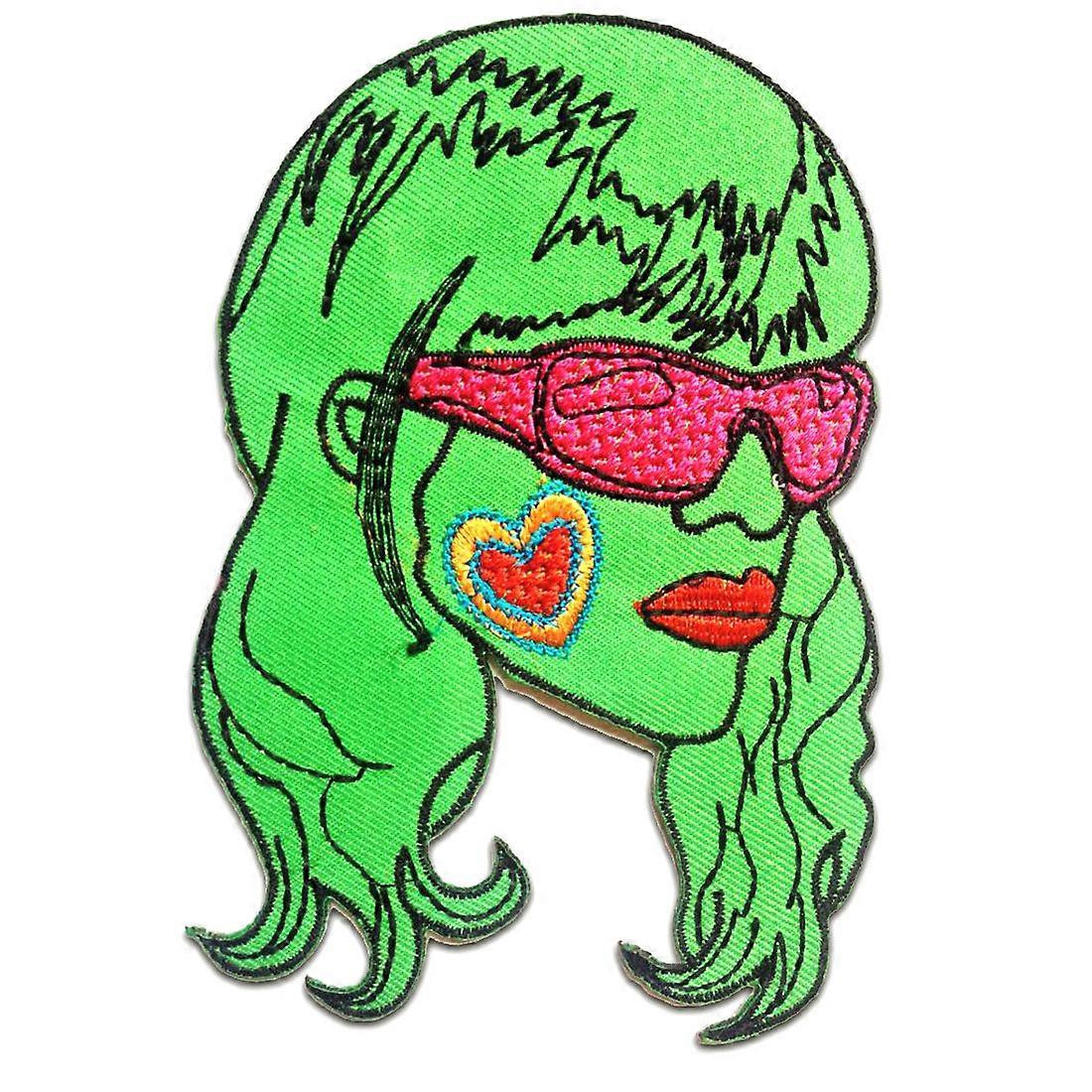 Patch / iron-on patch - Sassy Girl Fashion - multiple colors selectable - 8.7 x 12.9 cm - patch