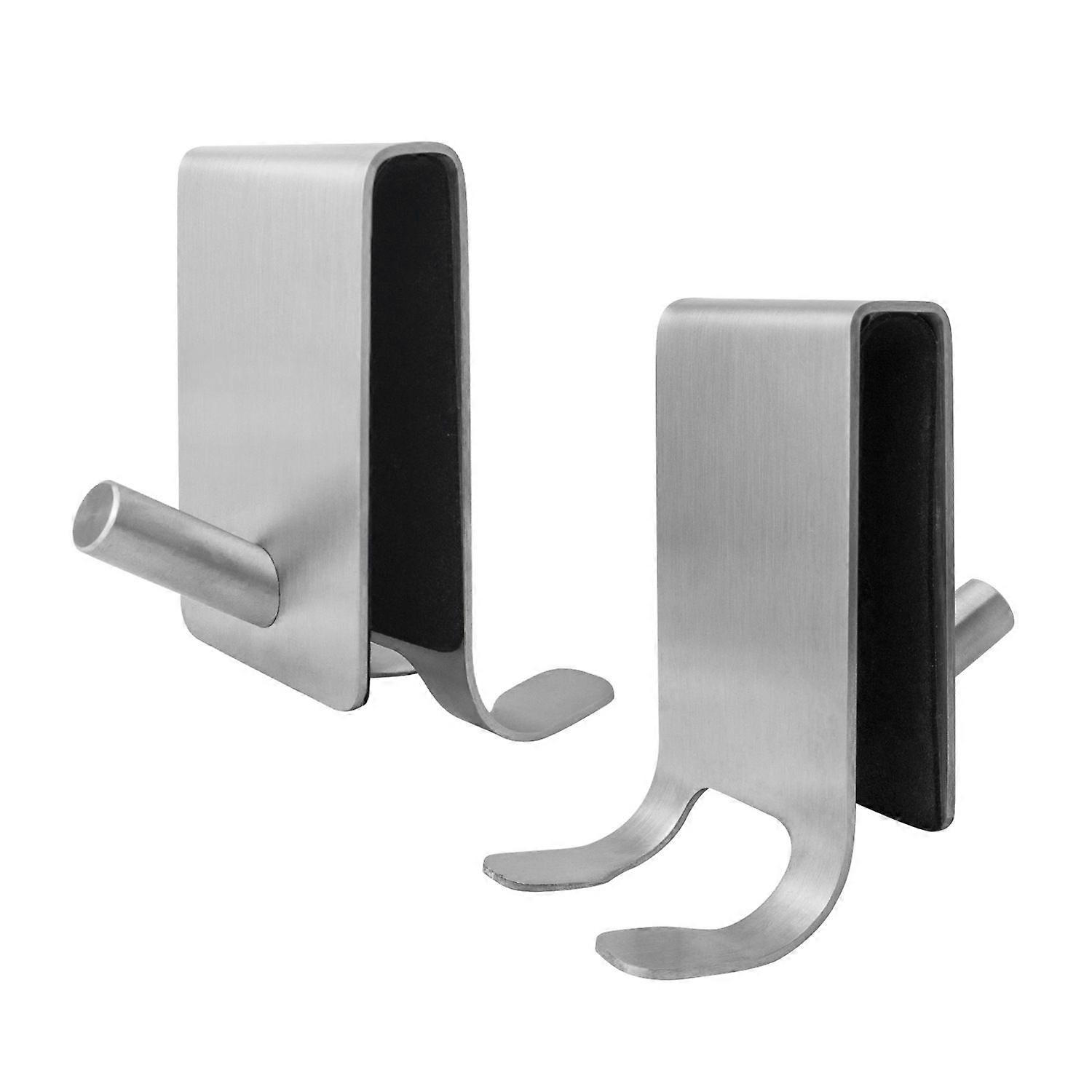Double Hook for Shower Wall, Stainless Steel, Silver