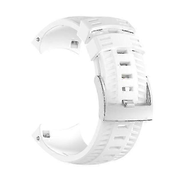 Replacement Silicone Watch Band Compatible for Suunto 9 White