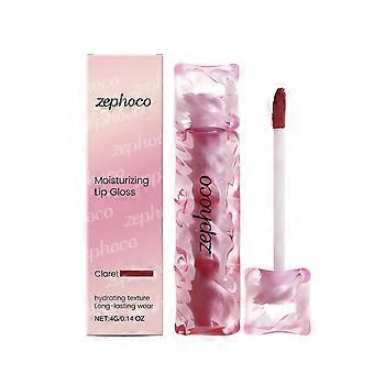 2pcsLip Glaze, Water-moisturizing and Long-lasting, Burgundy, Natural Color, Bright and Shiny, Suitable for Daily Use