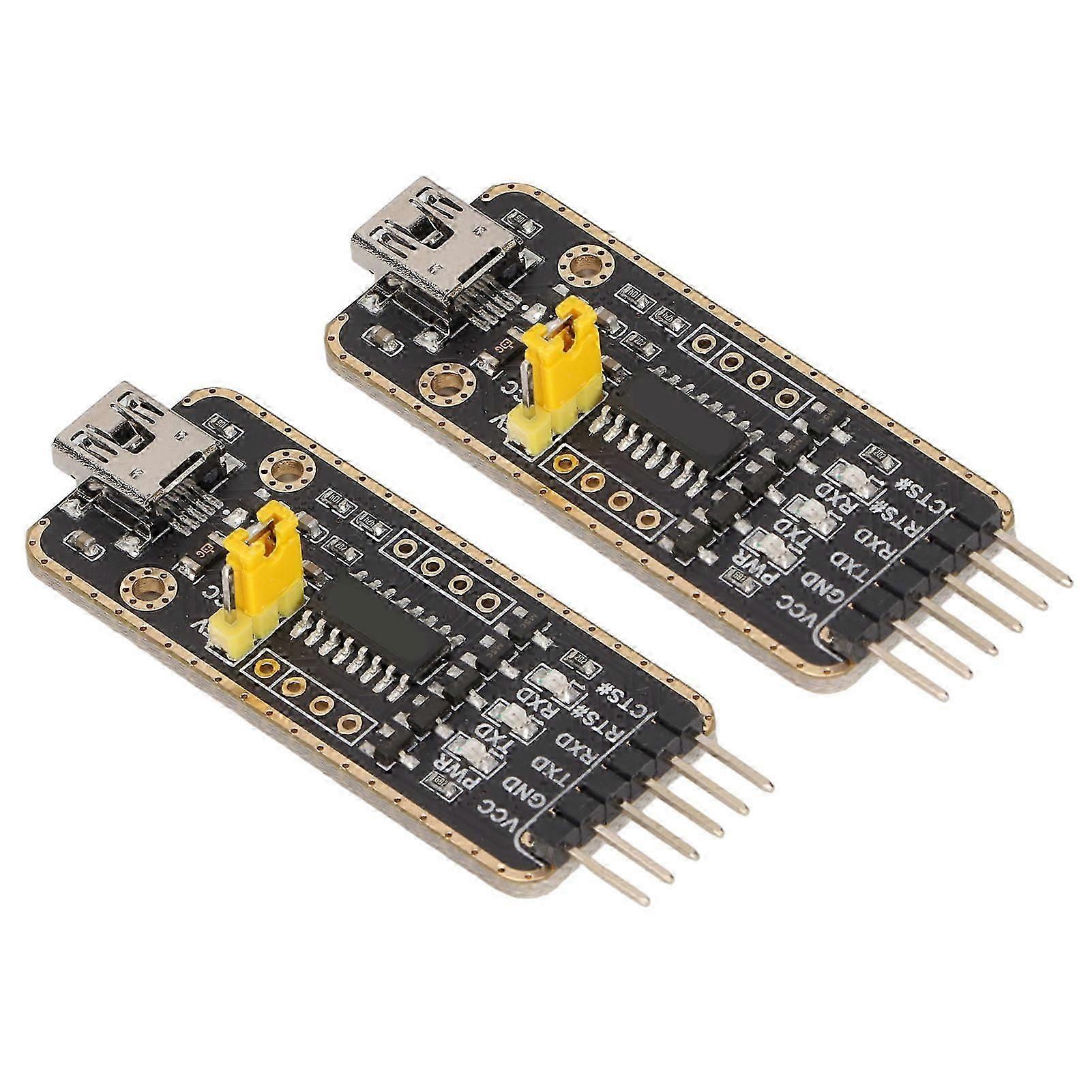 2pcs Immersion Gold Process Serial Module, Compatible with CH343G USB to UART TTL Adapter
