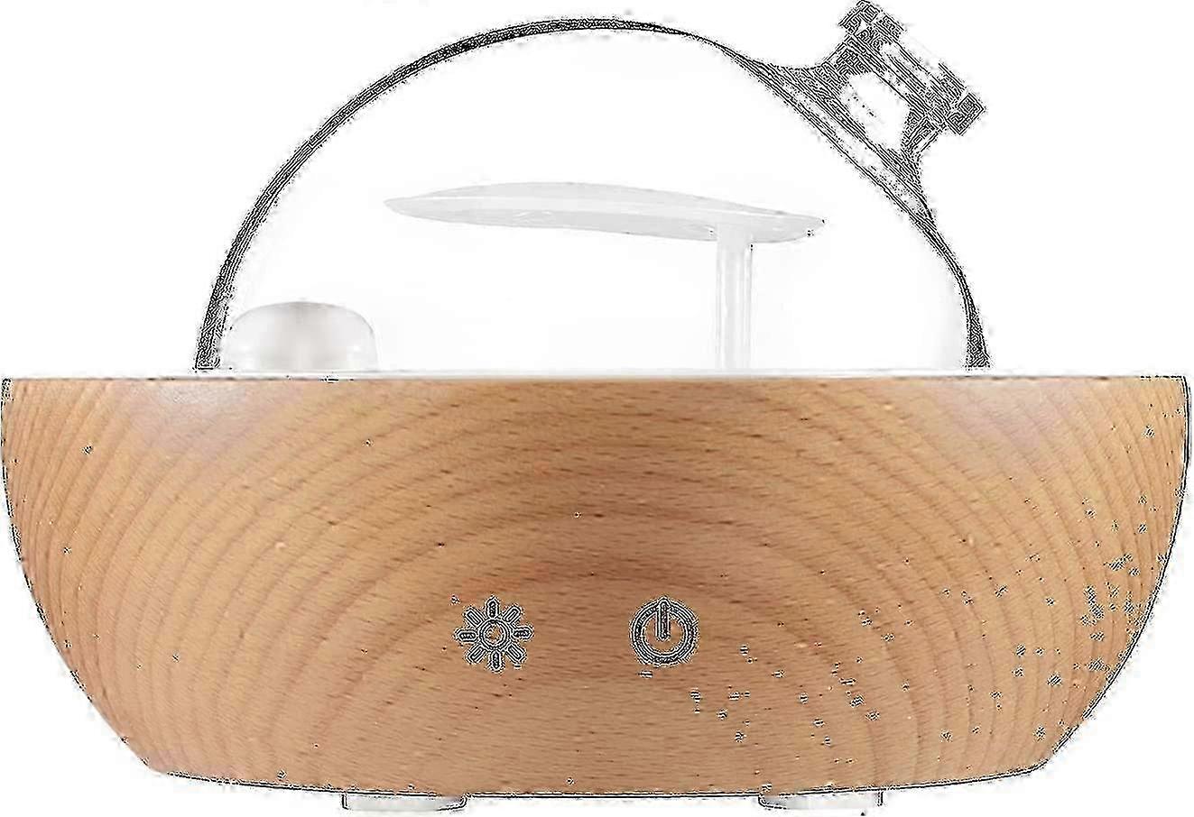 For Glass Essential Oil Diffuser with Real Wood Base, Upgrade Aromatherapy Diffuser, Aroma Diff