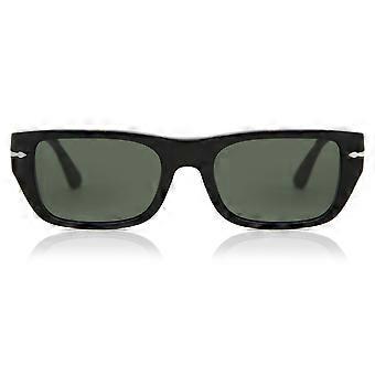 Persol PO3268S 95/31 Full Rim Shiny Black Unisex Rectangle Sunglasses UV3 Original