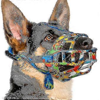 Dog Muzzle, Silicone Basket Muzzle compatible with Small Medium Large Dogs, Soft Cage Muzzle Prevent Biting Chewing, Allow Drinking Panting