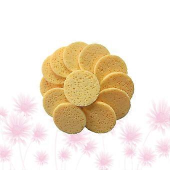 20 Stück Kosmetik-Baumwollschwamm, hautfreundlicher Kosmetik-Baumwollschwamm, Make-up-Entferner-Baumwolle, reinigende Puderquaste, Hautfarbe (rund 85 x 8 mm)