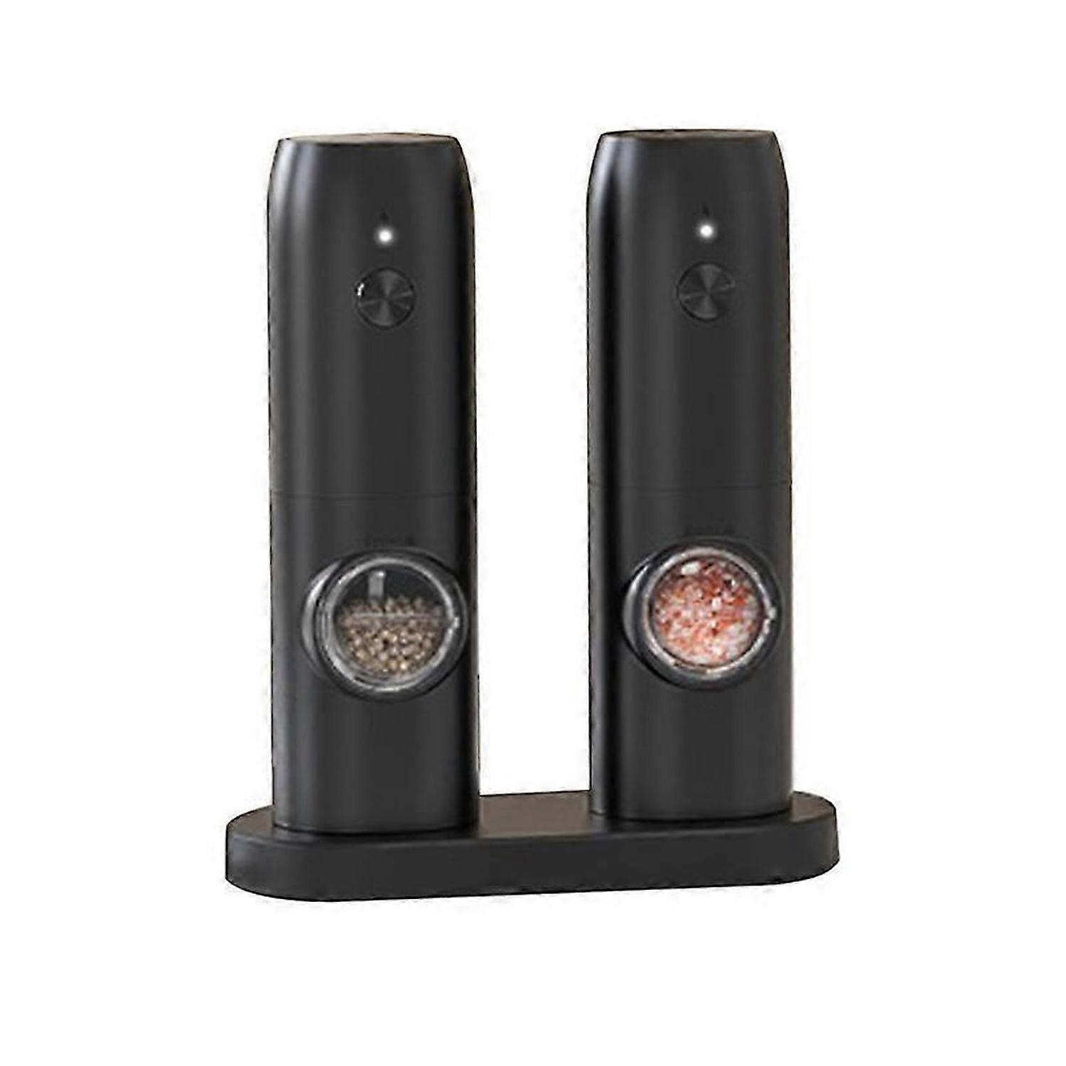 Electric Salt and Pepper Grinder Set-USB Rechargeable Base Refillable